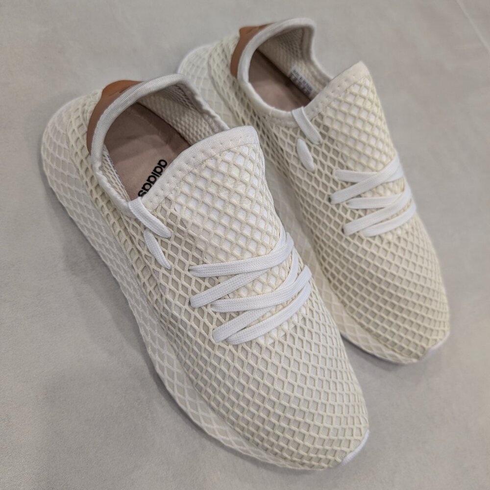 Adidas Deerupt Runner Cloud White/ Ash Pearl/ Cloud White Sz 8